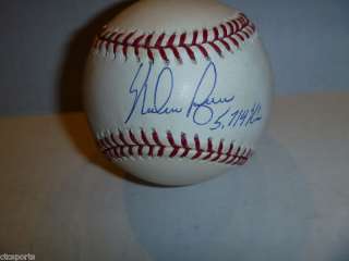 Nolan Ryan   Autograph Stat Baseball W/Cert.  