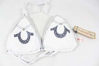True Religion Bikini Swim Suit Swimwear Set WHITE NEW  