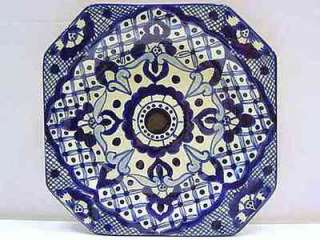 TALAVERA Hand Painted Mexican Pottery Octagonal Decorative Platter 12 