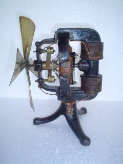 Antique 1890´s Thomas Edison Bipolar Electric Fan Battery Oprerated 
