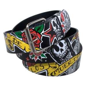 DIA DE LOS MUERTOS LEATHER BELT ***NEW*** Mexican Day Of The Dead 