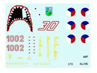 SU 25K Shark Mouth 1/72 MPD decals  