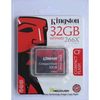   Ultimate 266X Kingston 32GB 32G CF CompactFlash CF/32GB U2 Flash Card