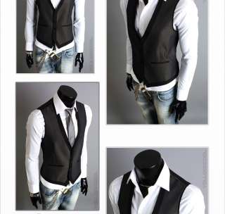Youlookcool Mens Fashion Vintage Slim Fit Designer Casual Dress Vest 