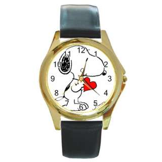Snoopy Round Gold Metal Watch Fashion Great New  