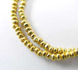 TWH 24k Vermeil Style 200 Solid Seed Beads 1.5mm. 8.5  
