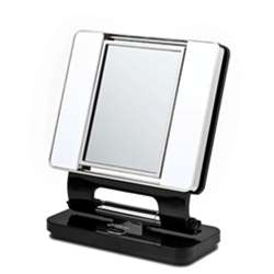 Ott Lite Black Natural Makeup Mirror with Magnifier B41BG3 New  