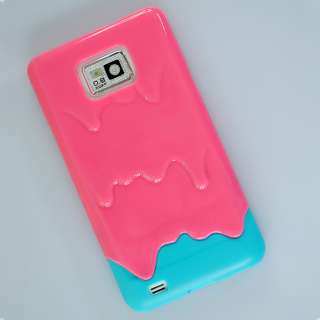 Cute 3D Melt iceCream Hard Case Skin Cover for Samsung Galaxy S2 i9100 