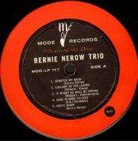 BERNIE NEROW TRIO~RARE MODE RECORDS JAZZ LP  