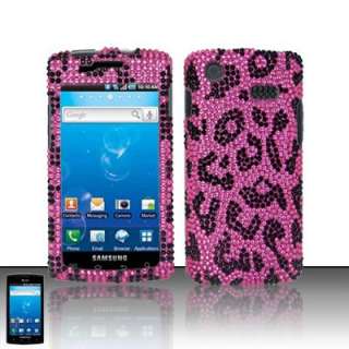 Pink Leopard Bling Case Cover Samsung Captivate i897  