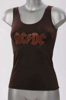 AC/DC Tank Top, Damen, Strass Applikation AC/DC  
