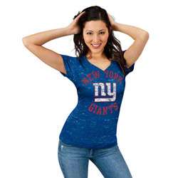 New York Giants Womens Pride Playing II Blue Short Sleeve Top 