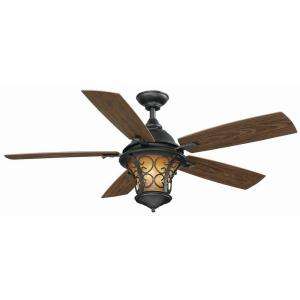 Hampton Bay Veranda II 52 in. Indoor/Outdoor Natural Iron Ceiling Fan 