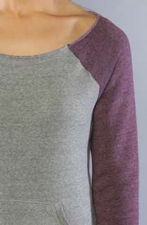 Alternative Apparel The Maniac Colorblock Pullover in Prune 