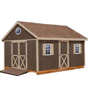 Best BarnsEaston 12 ft. x 20 ft. Wood Shed Package with 3 Windows Ramp 