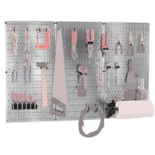   Basic Tool Organizer Kit   Galvanized Toolboard and Black Accessories