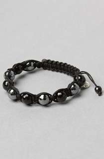 Pangea Life Essentials The Faceted Shiny Onyx Bracelet in Black 