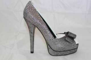 New FENDI Silver Dark Brown 8K2877 Women High Heels HGK $680 MSRP 8.5 