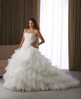 Fashion 2012 white/ivory wedding dress custom size 2 4 6 8 10 12 14 16 
