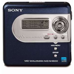 Sony MZ NH600/L Tragbarer MiniDisc Rekorder (Hi MD) blau  