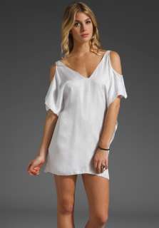 INDAH Joba Open Shoulder Dress in White  