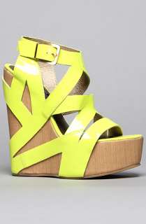 Senso Diffusion The Santana Shoe in Yellow Patent  Karmaloop 