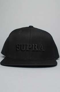 SUPRA The Supra Starter Cap in All Black  Karmaloop   Global 