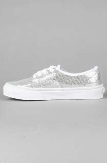 Vans The Authentic Sneaker in Glitter Dots Silver  Karmaloop 