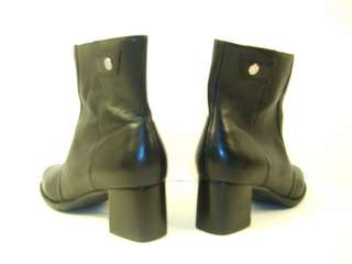 STUNNING NATURALIZER Sleek Black Leather Ankle Boots 6  