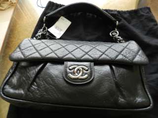 CHANEL CLASSIC   New NWT Lady Braid QUILTED FLAP   Black Lambskin 