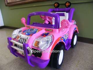 Girls Pink Jeep Ride On Remote Control wheels Power Car  