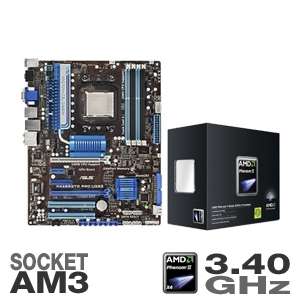 ASUS M4A89GTD PRO/USB3 Motherboard and AMD Phenom II X4 965 Black 