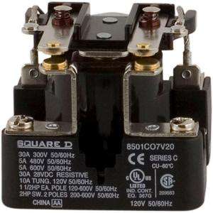 Square D by Schneider Electric 30 Amp Power Relay Coil 8501CO7V20 at 