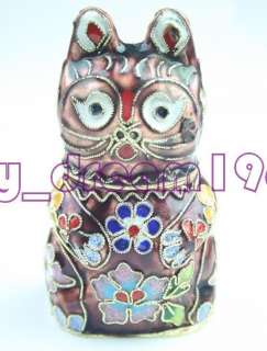 FOR CHRISTMAS&CLOISONNE CAT SHAPE TOOTHPICK BOX  