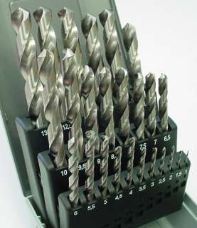 Exact Germany Set of 25 Metric Twist Drill Bits and Storage Case 
