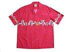 XL Harley Motorcycle 100% Cotton Hawaii Aloha Shirt Red