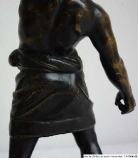 Alte Bronzestatue verm. Gott Bacchus 19. Jahrhundert  