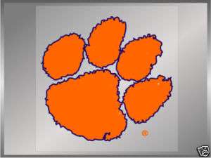 Clemson University Tigers Purple Paw static decal 5.5  