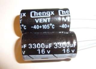 2pcs 3300uf 16v 105c capacitor 13x25mm 20 % tolerance