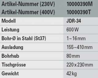 JET JDR 34 Radial Säulenbohrmaschine Ständerbohrm. 101  