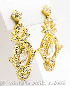Kenneth Jay Lane KJL Princess Diana Wedding Day Crystal Earrings 