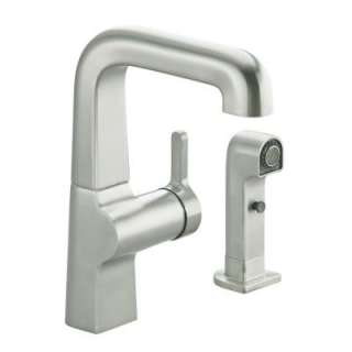   High Arc Side Sprayer Kitchen Sink Faucet in Vibrant Stainless K 6336