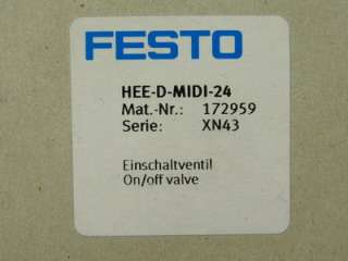 Festo HEE D MIDI 24 Einschaltventil 172959  