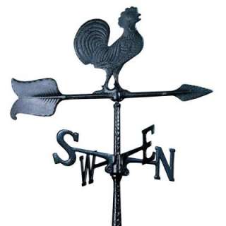   Black 24 in. Rooster Accent Weathervane 00067 