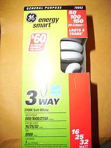   32 watt CFL 3 Way Light Bulb #78952   3 WAY BULB 50/100/150  