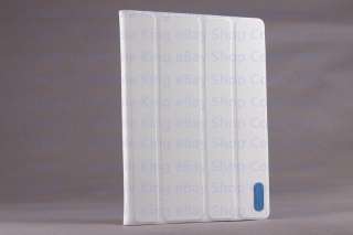 Weiß Leder Tasche Case Hülle für Original Apple iPad 2  