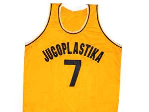 TONI KUKOC JUGOPLASTIKA JERSEY CROATIA YELLOW SEWN NEW ANY SIZE OBV 