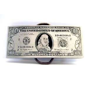 Buckle mit 100 Dollar Note, $100.00 US auf Buckle  Sport 
