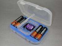 Battery travel Case Holder fits 4 AA & Secure Digital SD Card Engraved 