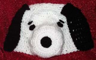 Boutique CUSTOM Crocheted SNOOPY the DOG Hat Beanie  